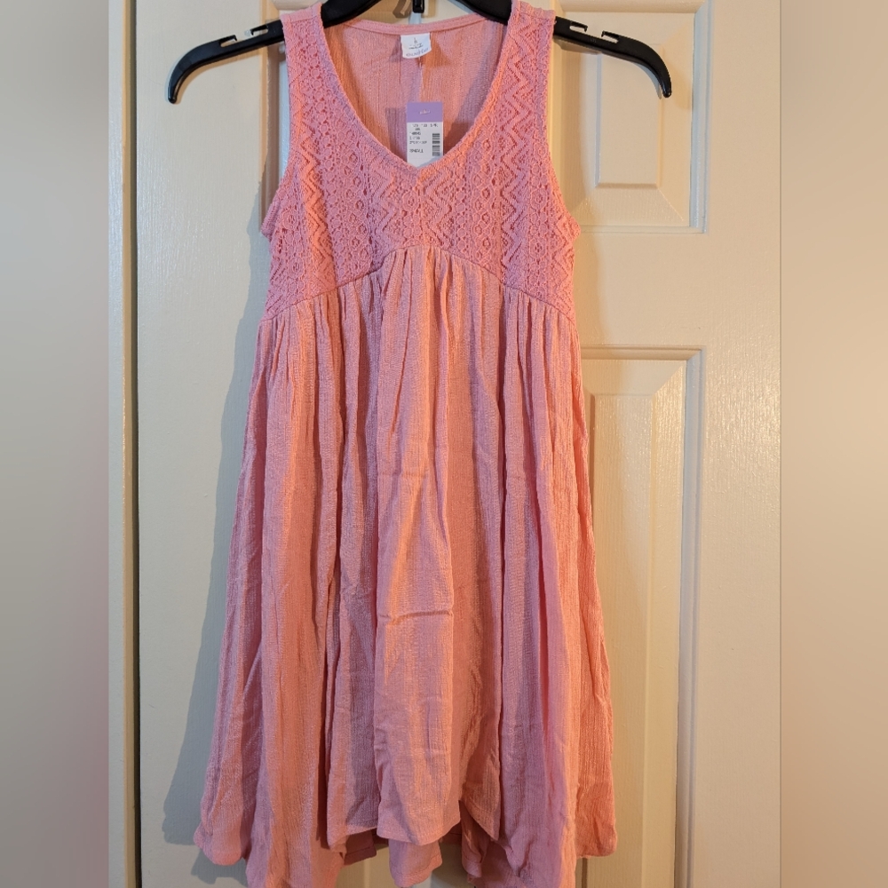 Girls Coral Pink Maurices Evsie Sleeveless Dress NWT Size Small 8